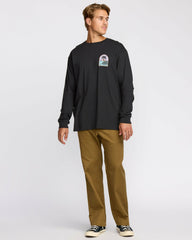 Portal Regular Long Sleeve T-Shirt - Washed Black