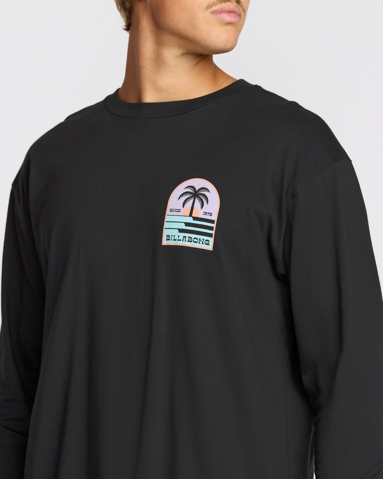 Portal Regular Long Sleeve T-Shirt - Washed Black