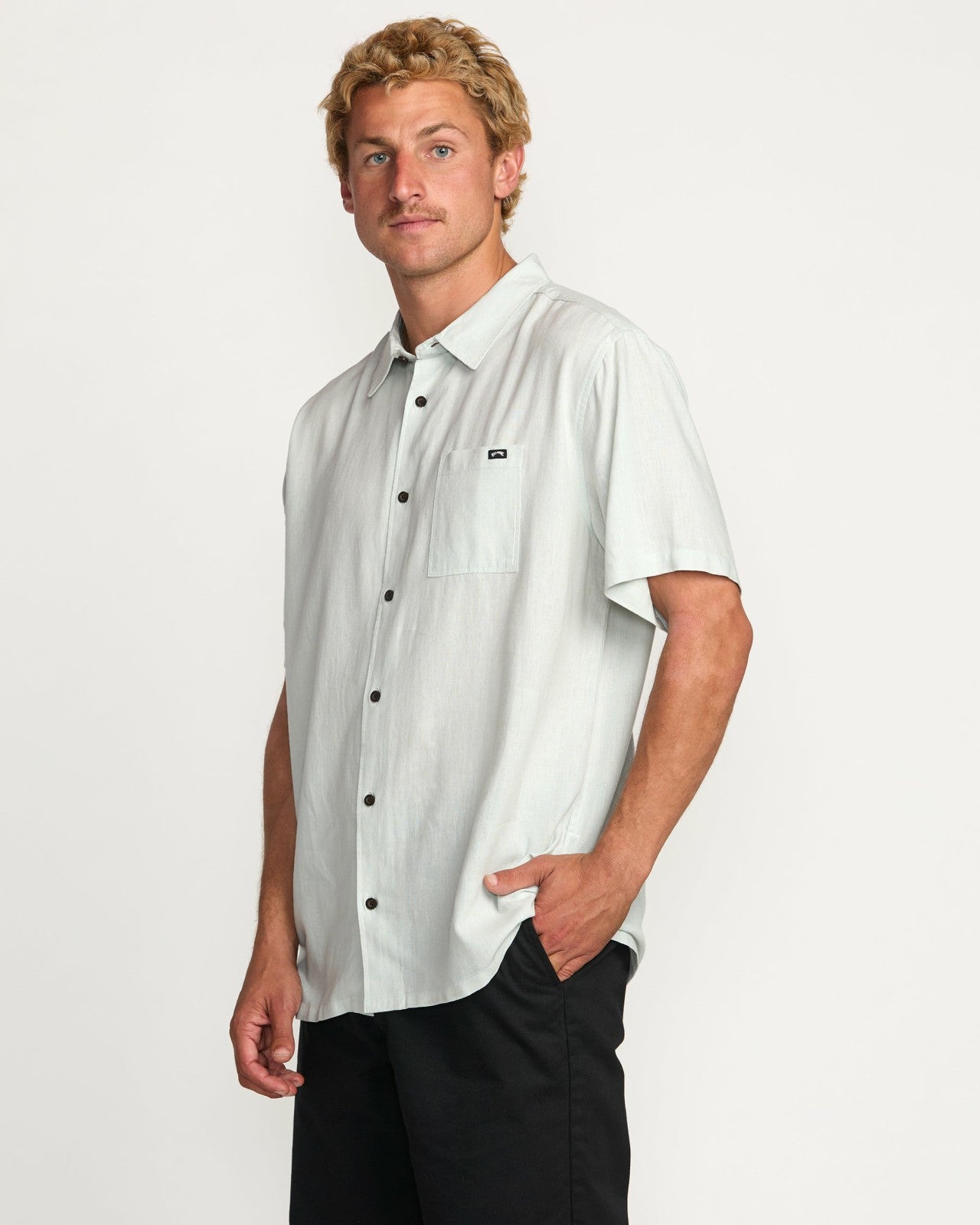 Ricardo Short Sleeve Shirt - Ash Blue