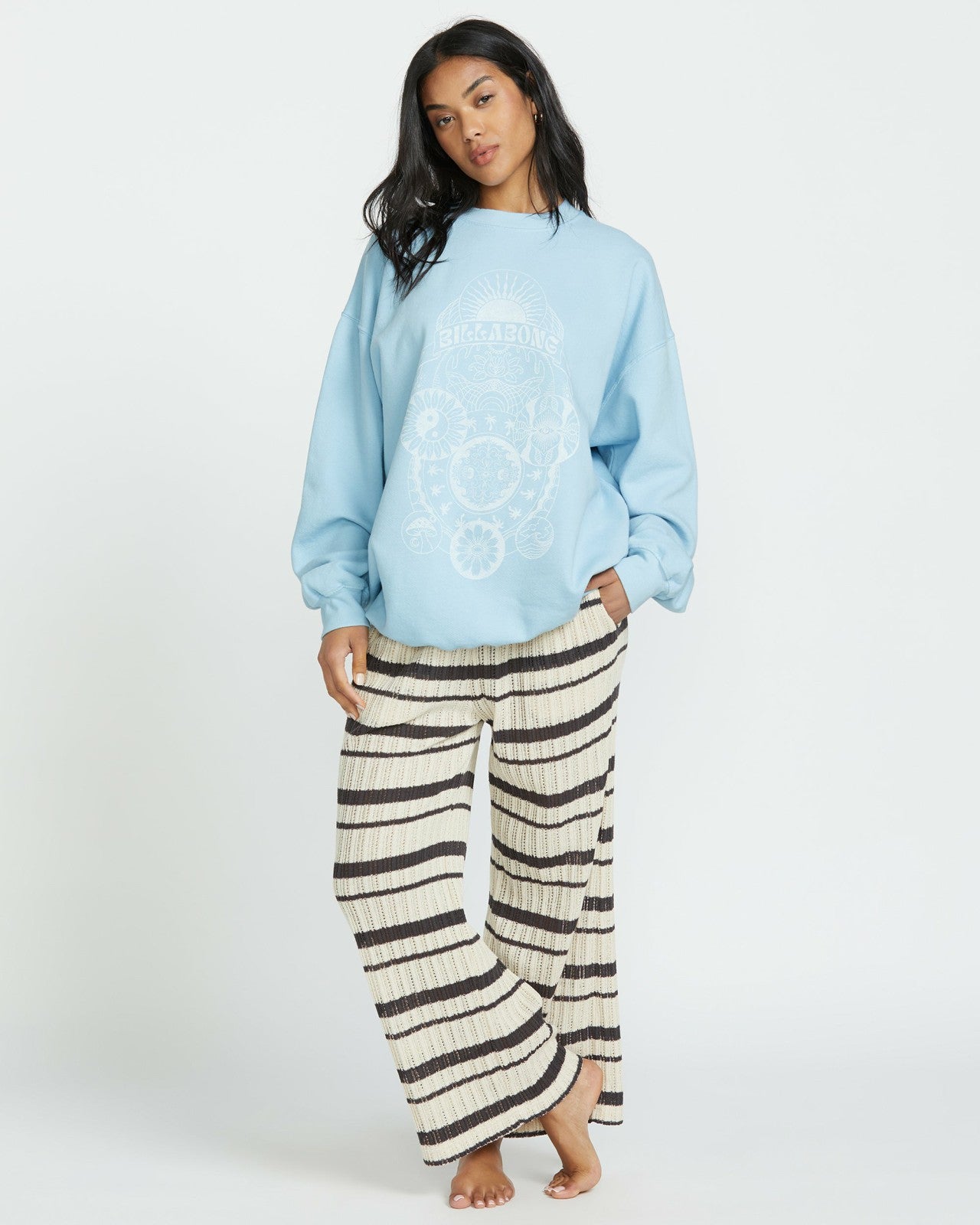 Ride In Crew Sweatshirt - Washed Chambray