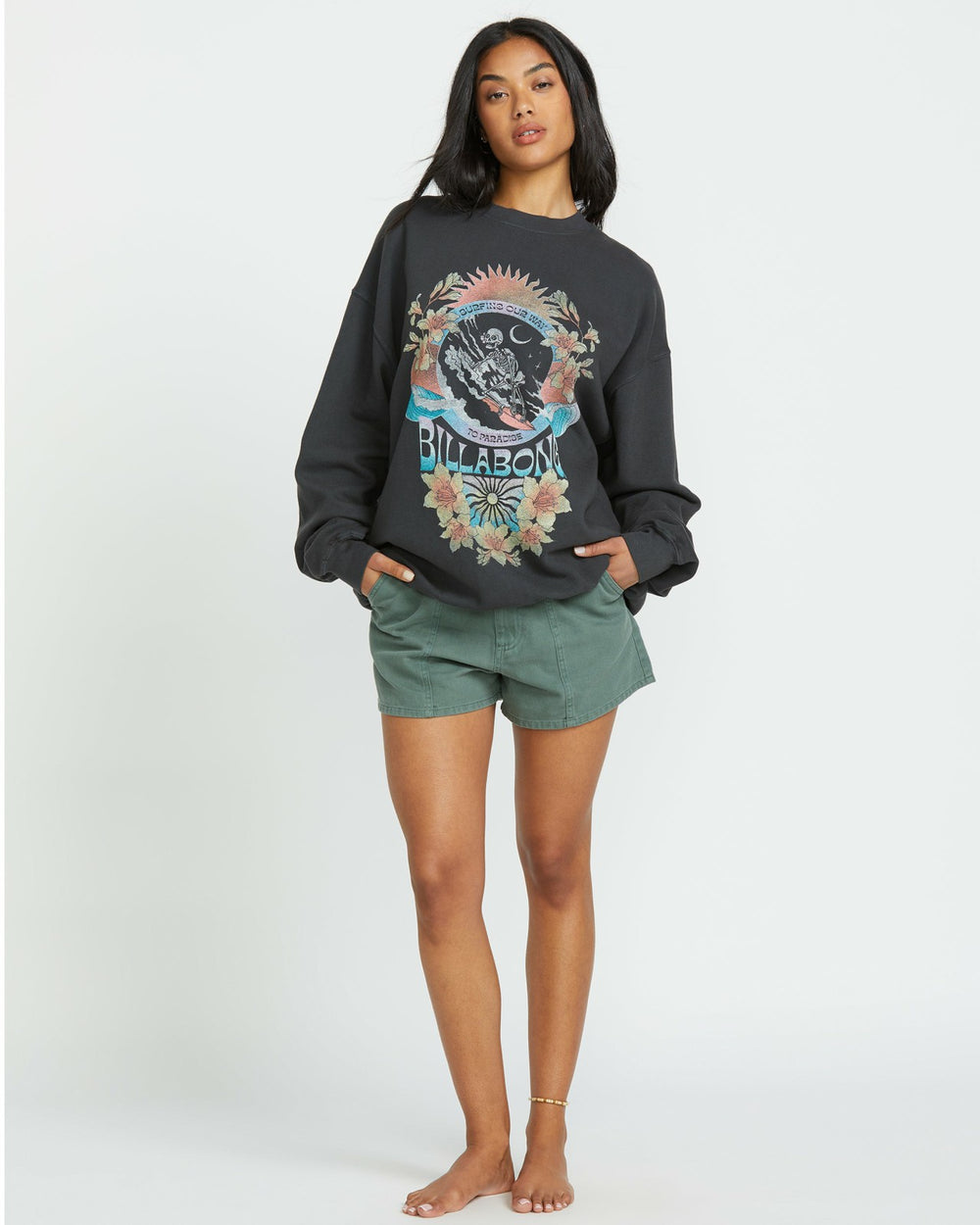 Ride In Crew Sweatshirt - Black Sands