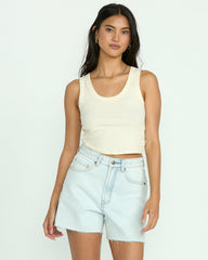 Riley Cut-Off Denim Shorts - Acid Wash