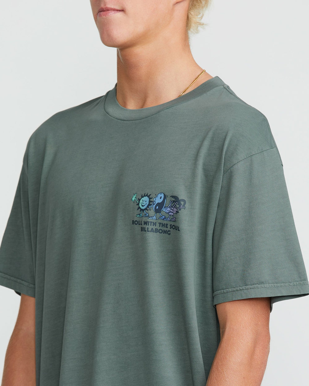 Roll Premium Wave Wash Short Sleeve Tee - Dark Slate