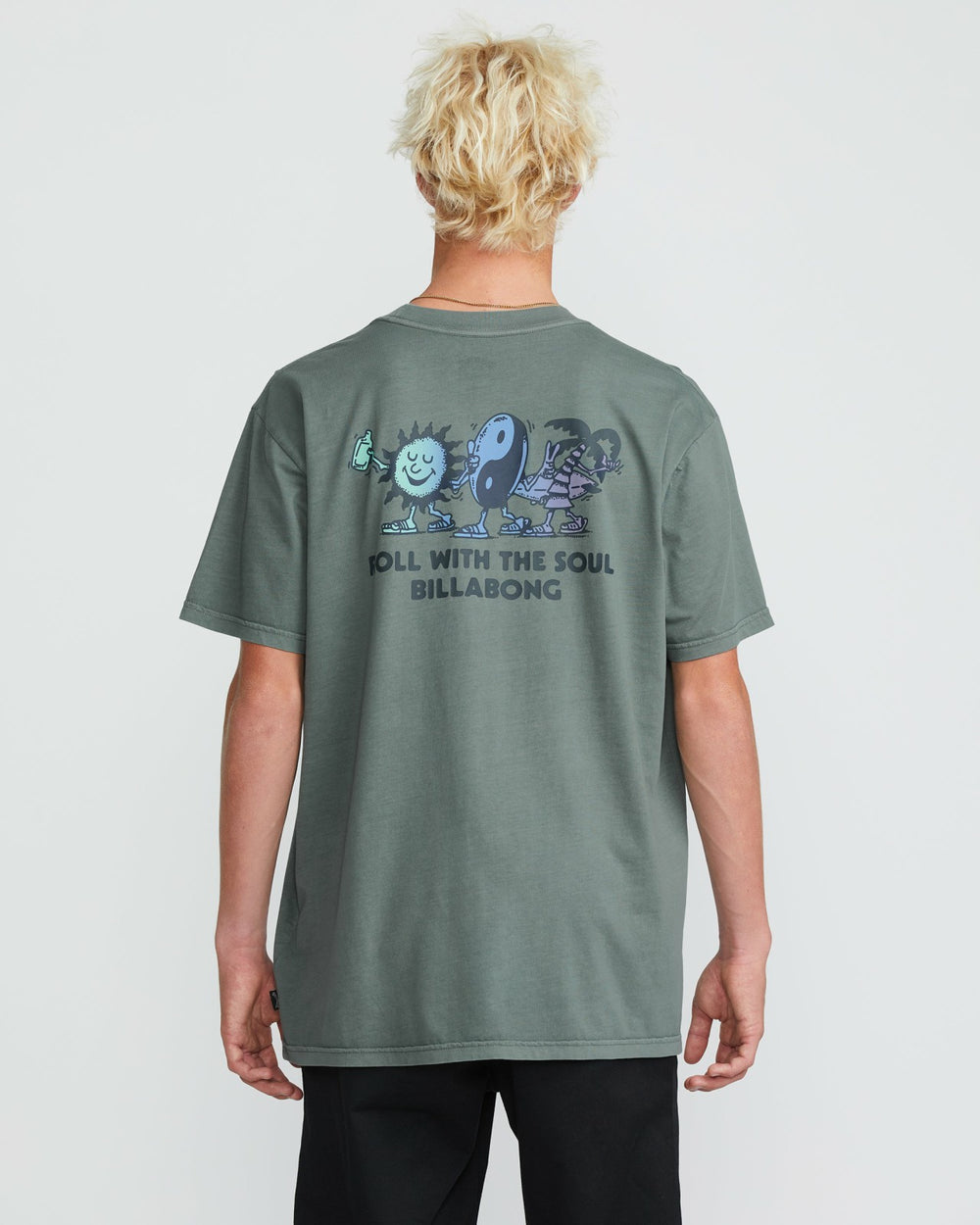 Roll Premium Wave Wash Short Sleeve Tee - Dark Slate