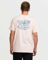 Roll Premium Wave Wash Tee - Light Pink