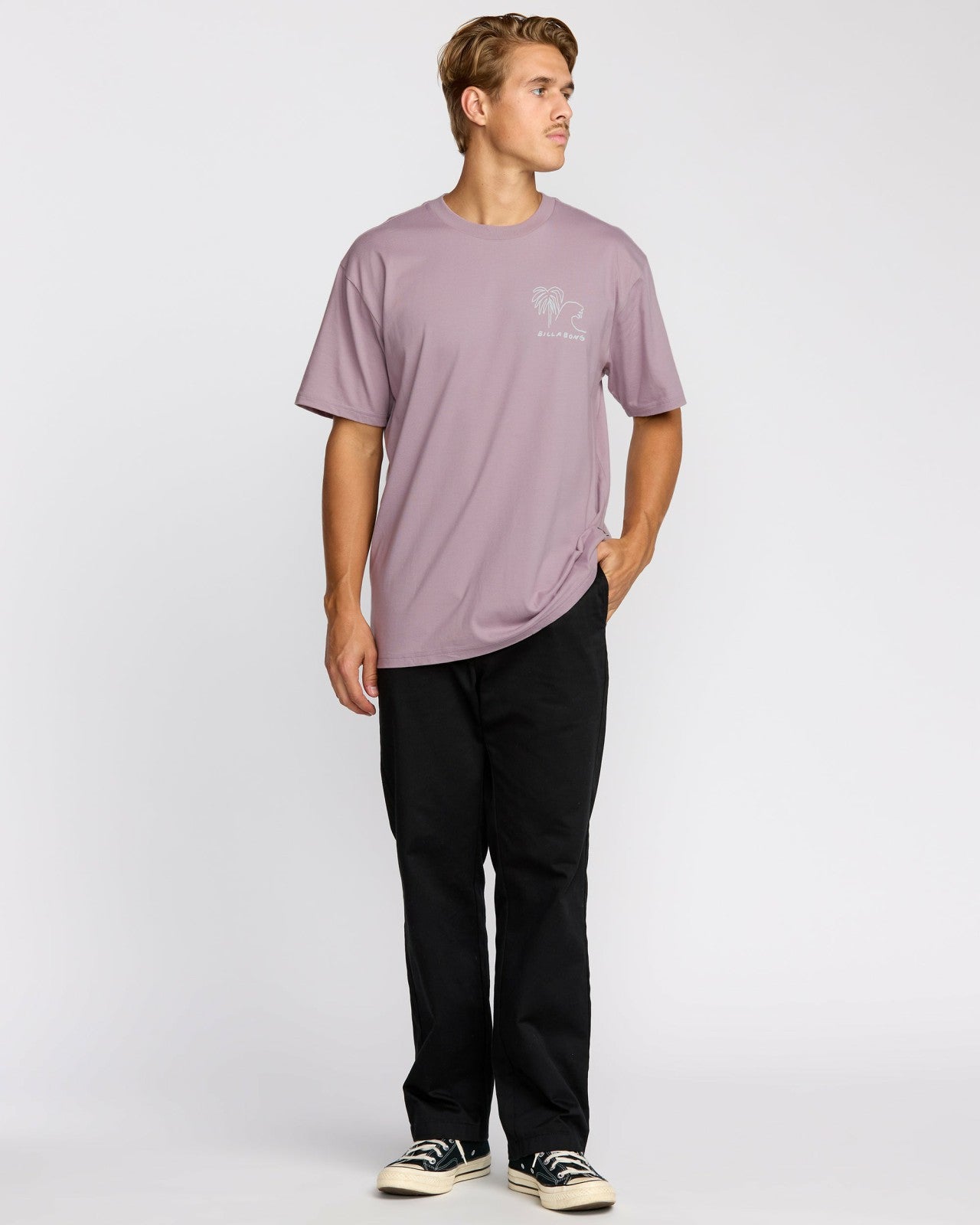 Scenes Regular Short Sleeve T-Shirt - Purple Ash