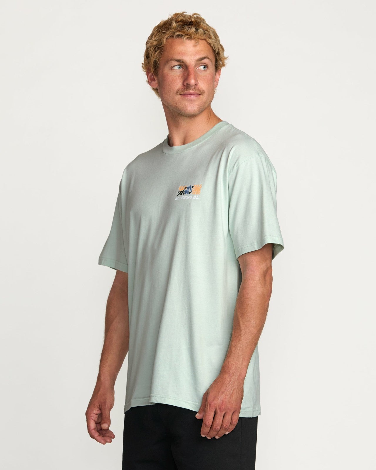 Segment Regular Tee - Ash Blue