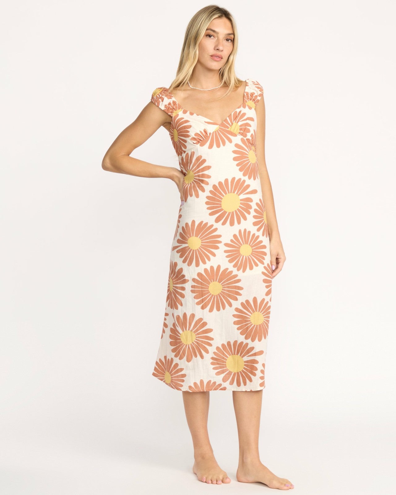 Shine On Midi Dress - Whitecap