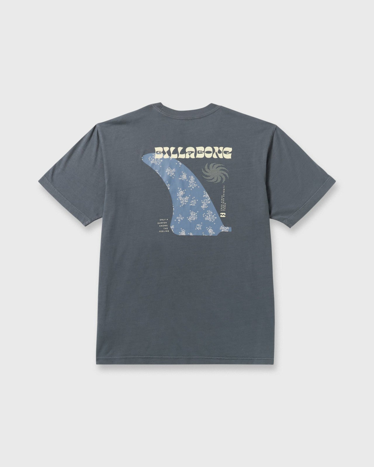 Single Fin Premium Wave Wash Short Sleeve T-Shirt - Midnight Blue