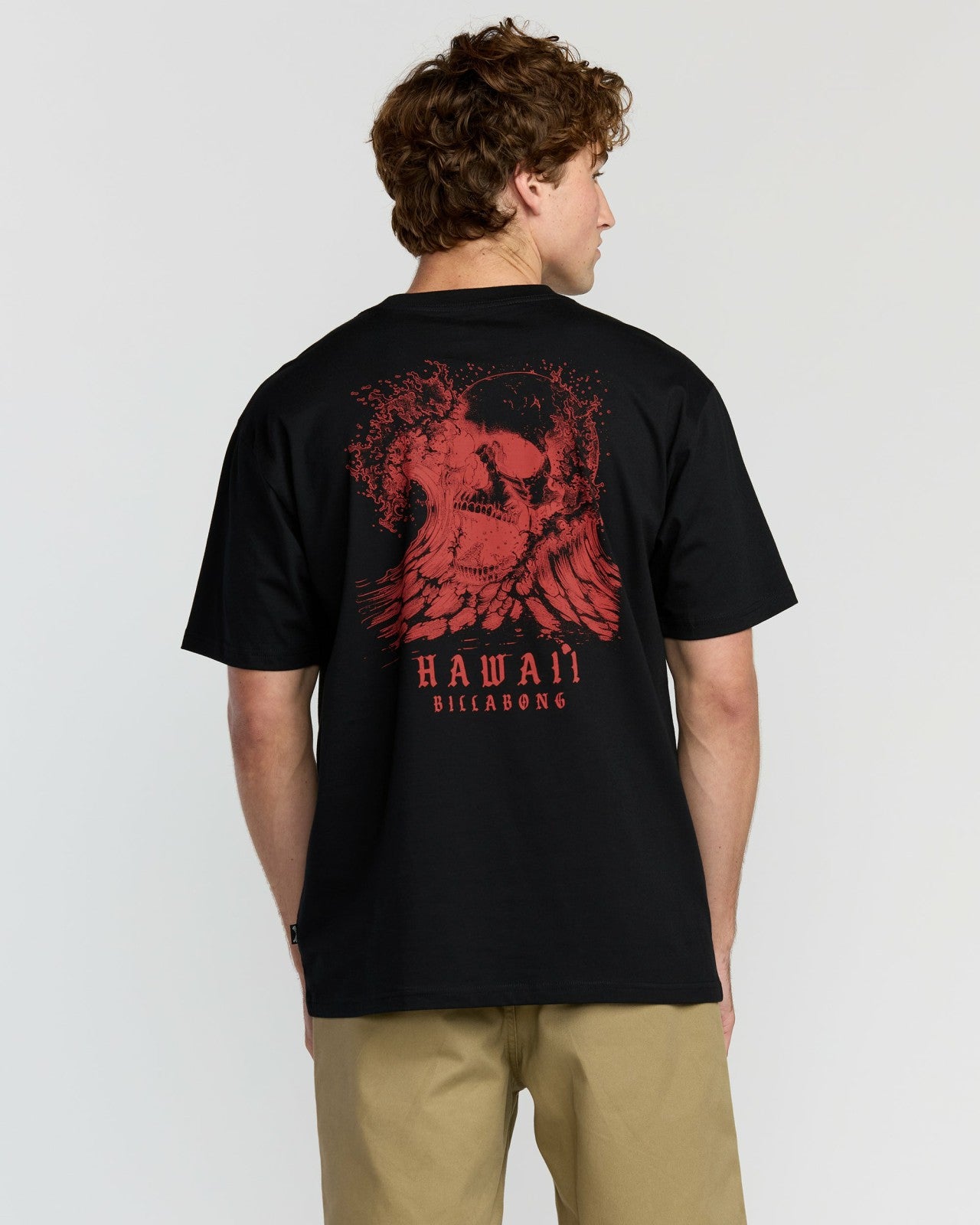 Skull Wave Hi Regular Short Sleeve T-Shirt - Black