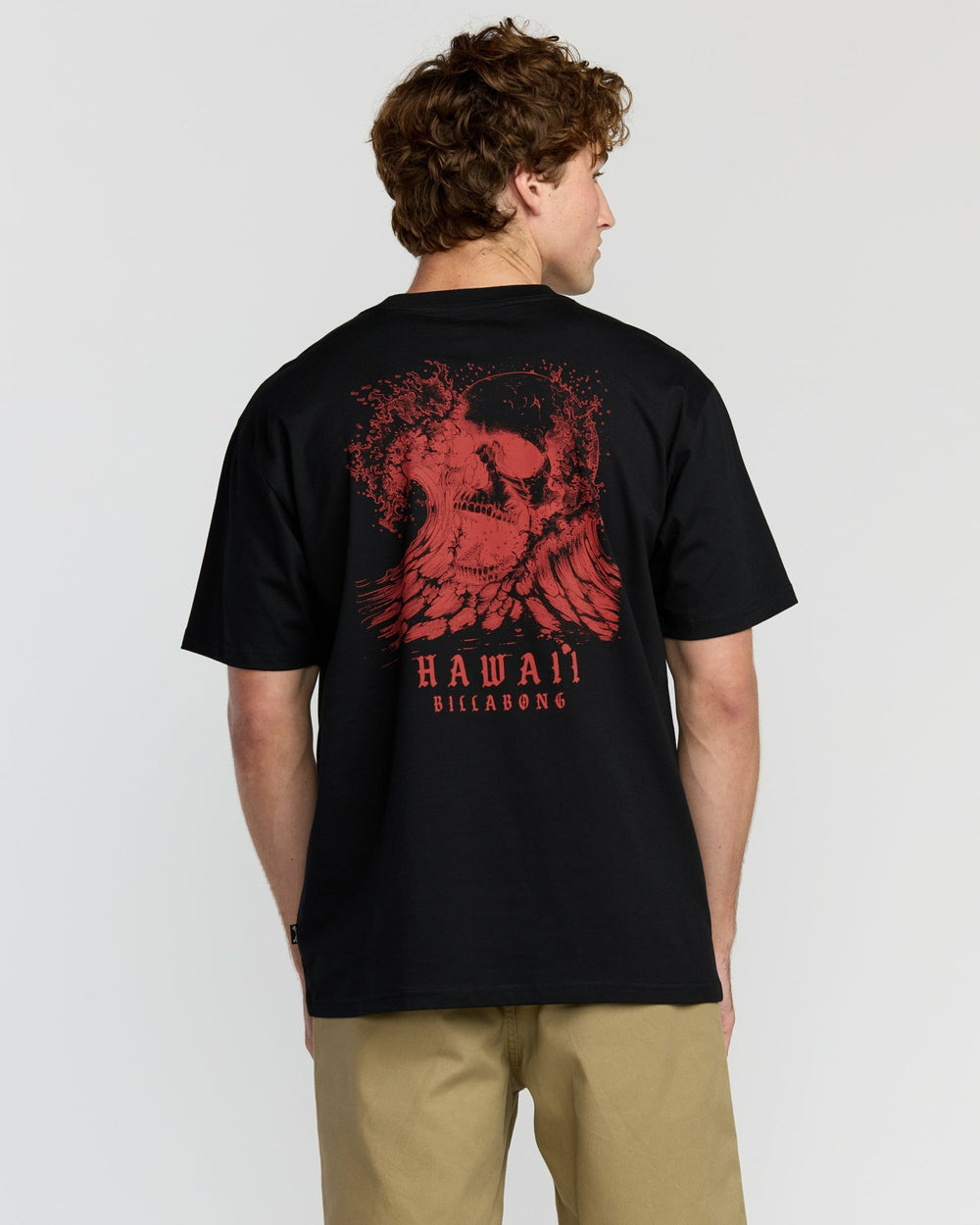 Skull Wave Hi Regular Short Sleeve T-Shirt - Black