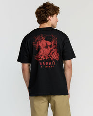 Skull Wave Hi Regular Short Sleeve T-Shirt - Black