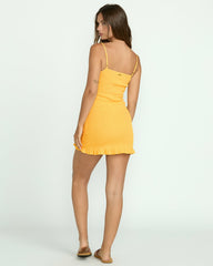 So Bright Mini Dress - Golden Peach