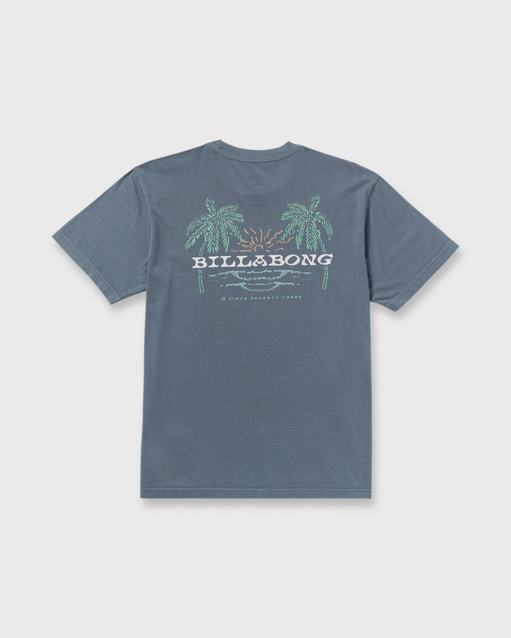 Social Lounge Premium Wave Wash Short Sleeve T-Shirt - Steel Blue