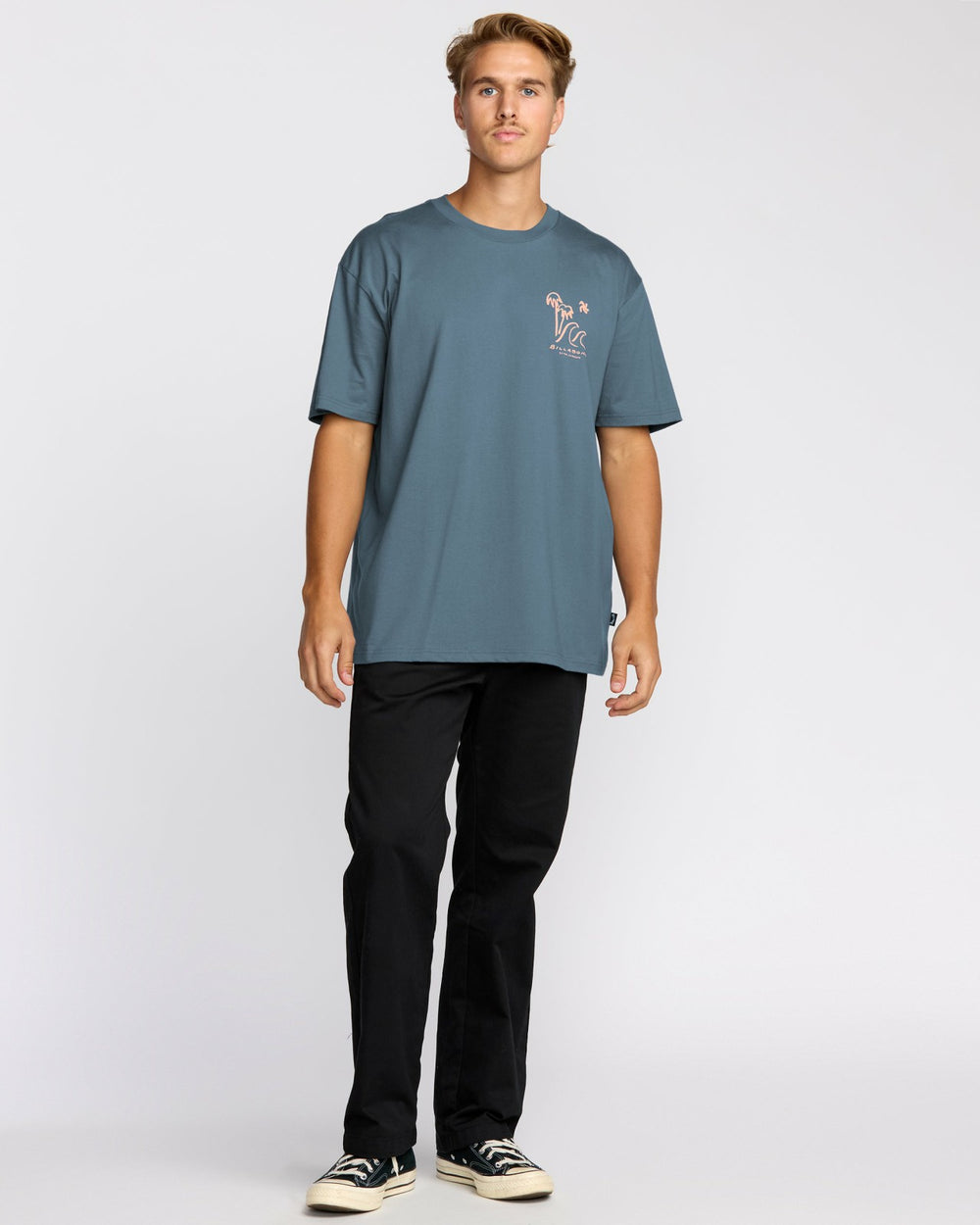 So Far Regular Short Sleeve T-Shirt - Steel Blue