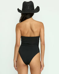 Sol Searcher Hailey One-Piece Swimsuit - Black Pebble