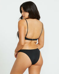 Sol Searcher Morgan Underwire Bikini Top - Black Pebble