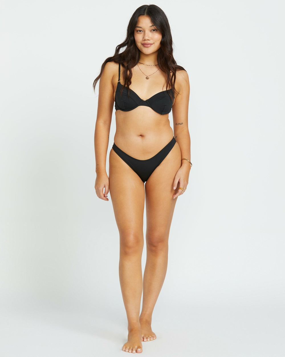 Sol Searcher Morgan Underwire Bikini Top - Black Pebble