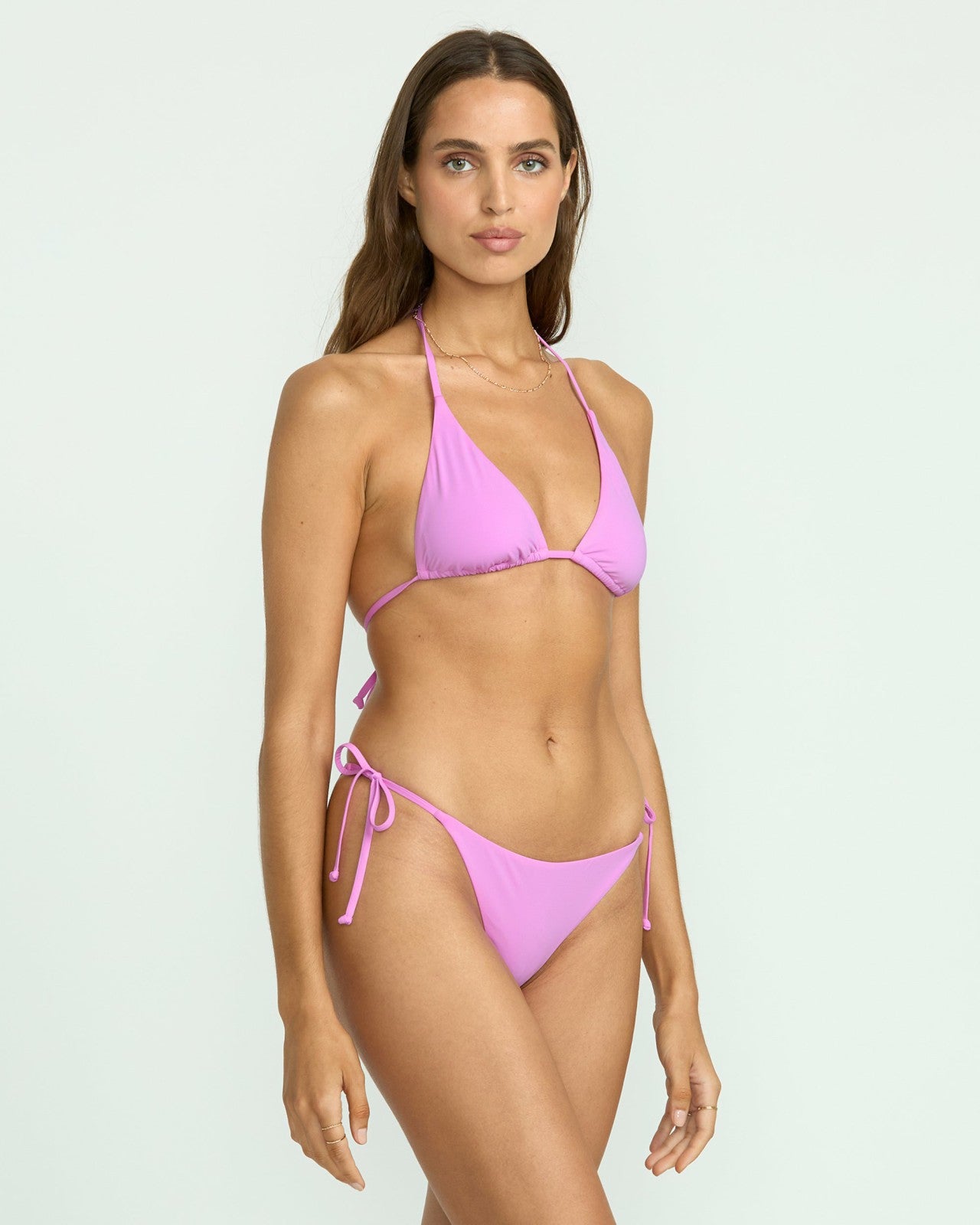 Sol Searcher Multi Triangle Bikini Top - Bright Rose
