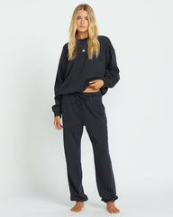 So Typical Elastic Waist Pants - Black Pebble