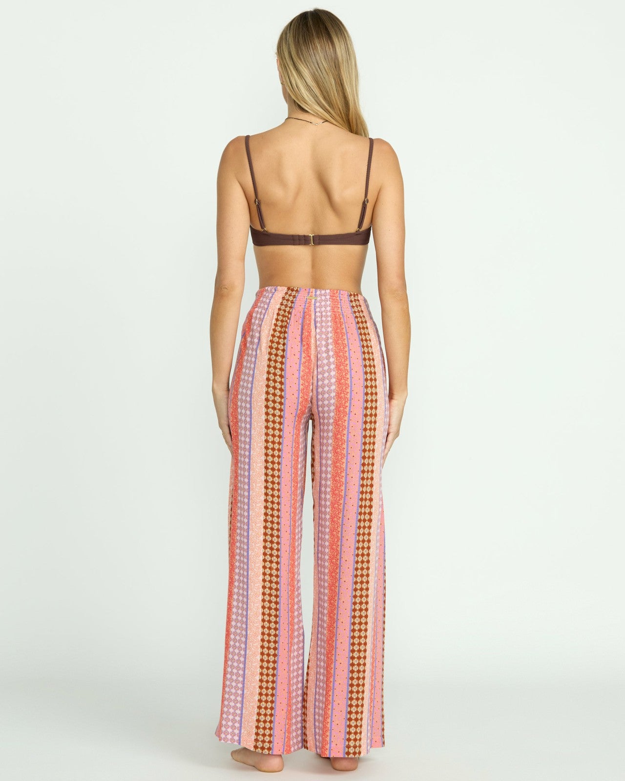 Split Spirit Elastic Waist Pants - Multi