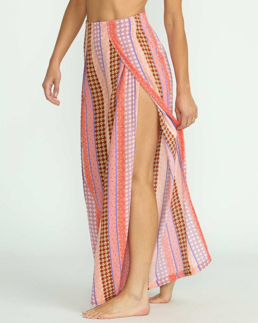 Split Spirit Elastic Waist Pants - Multi