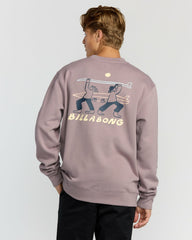 Split The Peak Crewneck Sweatshirt - Purple Ash