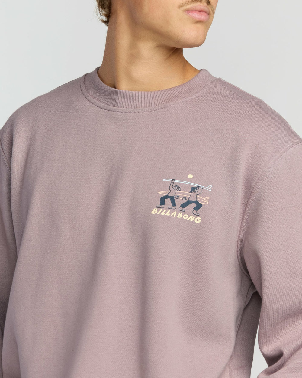 Split The Peak Crewneck Sweatshirt - Purple Ash
