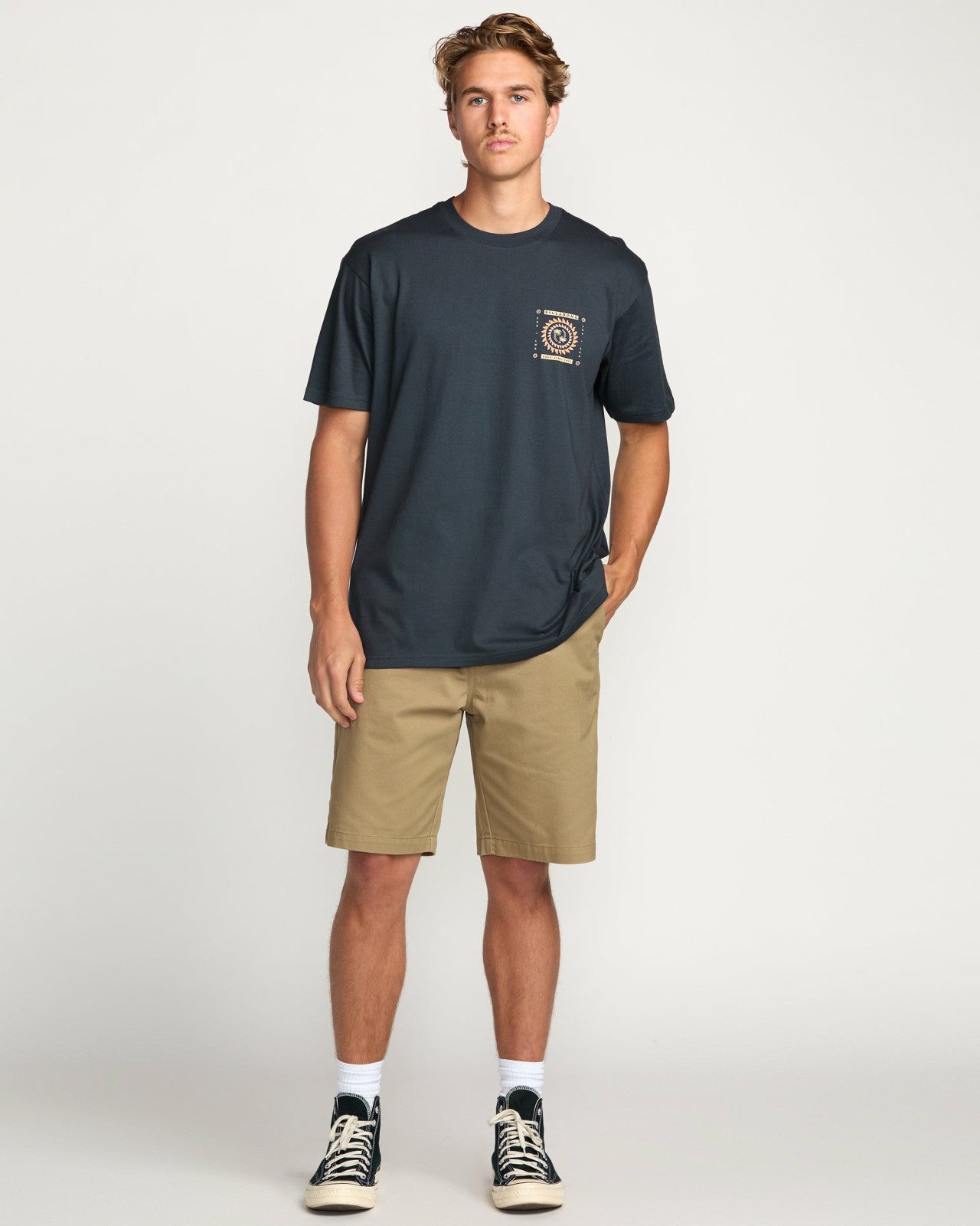 Spun Out Premium Tee - Aged Indigo