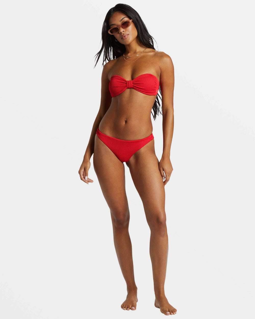 Summer High Tanga Bikini Bottoms - Fiesta Red