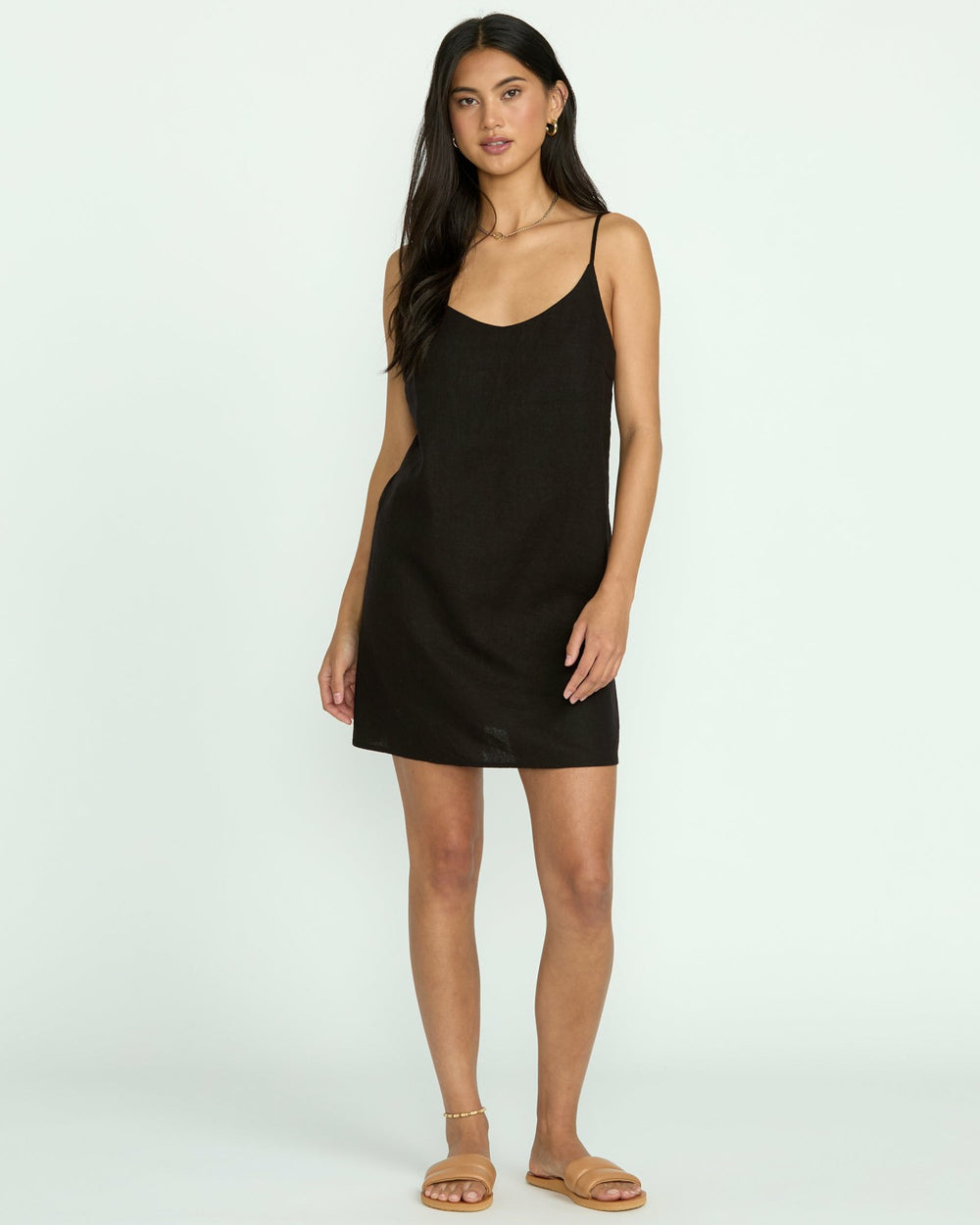 Summer Love Mini Slip Dress - Black
