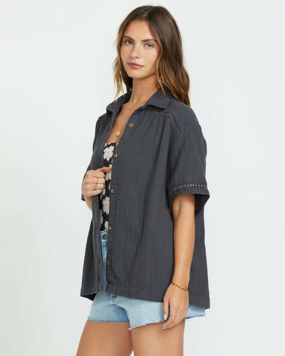 Summers End Short Sleeve Shirt - Black Sands