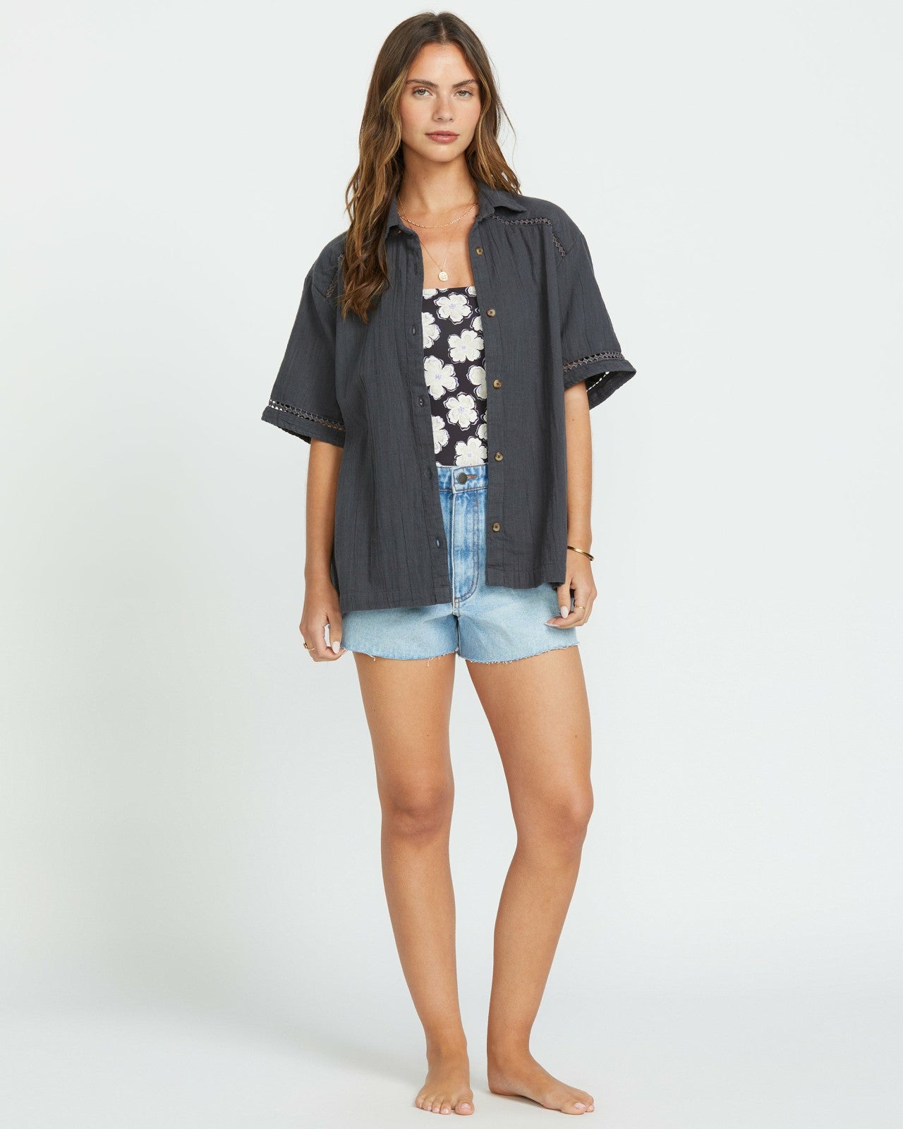 Summers End Short Sleeve Shirt - Black Sands