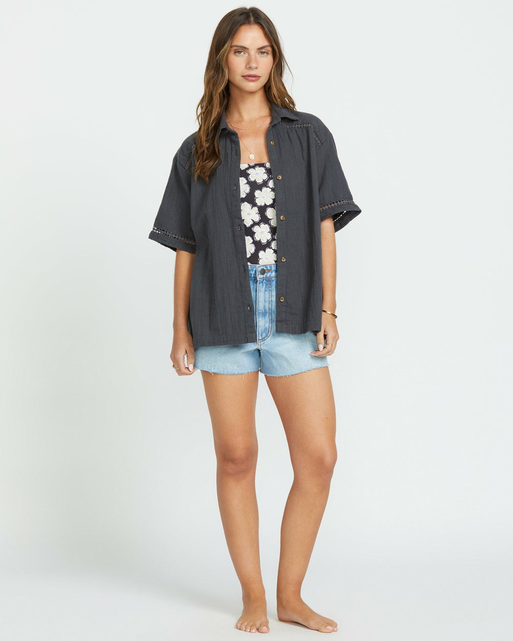 Summers End Short Sleeve Shirt - Black Sands