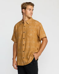Sundays Jacquard Short Sleeve Shirt - Golden Haze