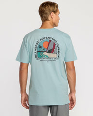 Sundown A/Div Short Sleeve T-Shirt - Dusty Blue