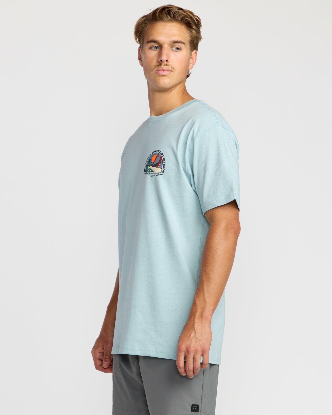 Sundown A/Div Short Sleeve T-Shirt - Dusty Blue