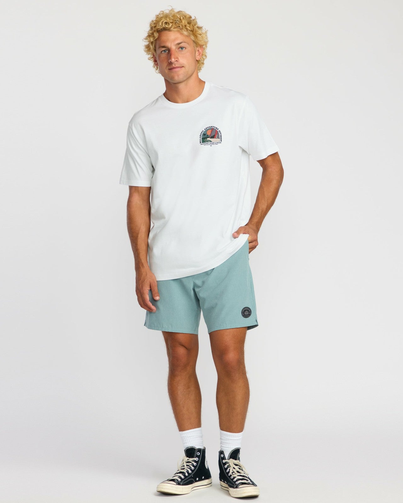 Sundown A/Div Short Sleeve T-Shirt - White