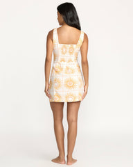Sunlit Sky Mini Dress - Salt Crystal