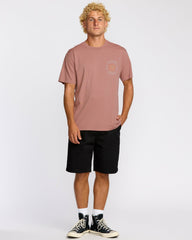 Sunrise Premium Wave Wash Short Sleeve T-Shirt - Dusty Rose
