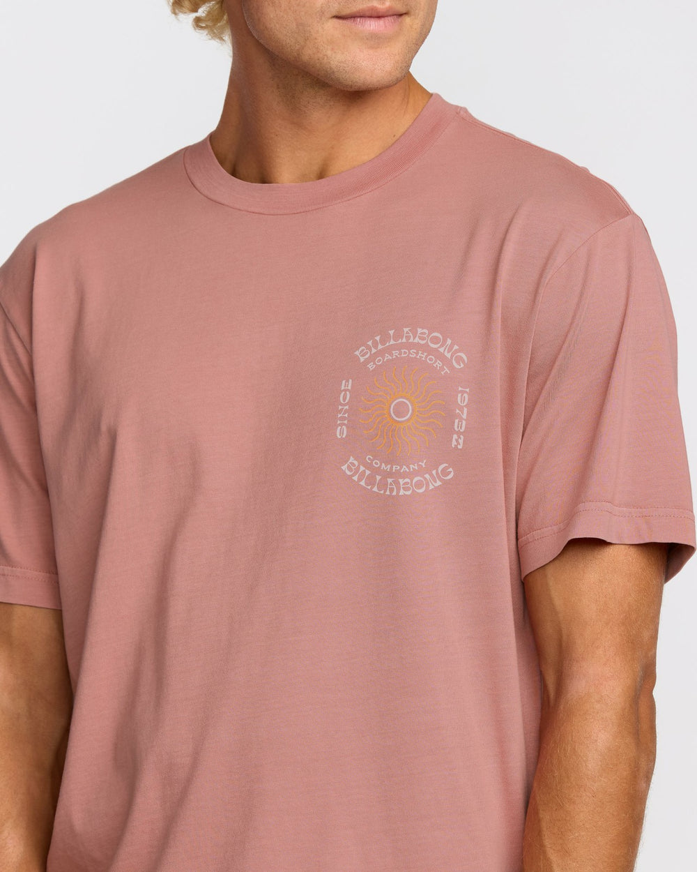 Sunrise Premium Wave Wash Short Sleeve T-Shirt - Dusty Rose