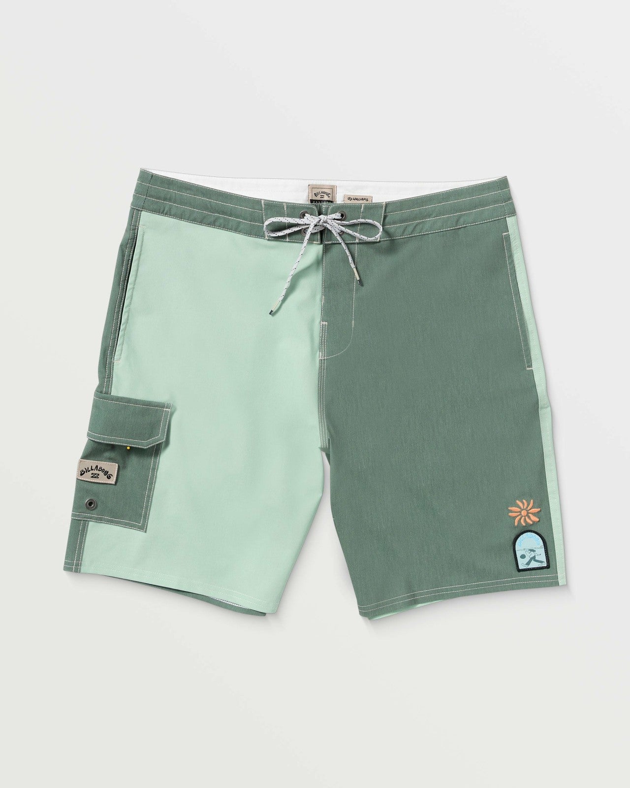 Sunshine Lo Tide 19" Boardshorts - Green Tea