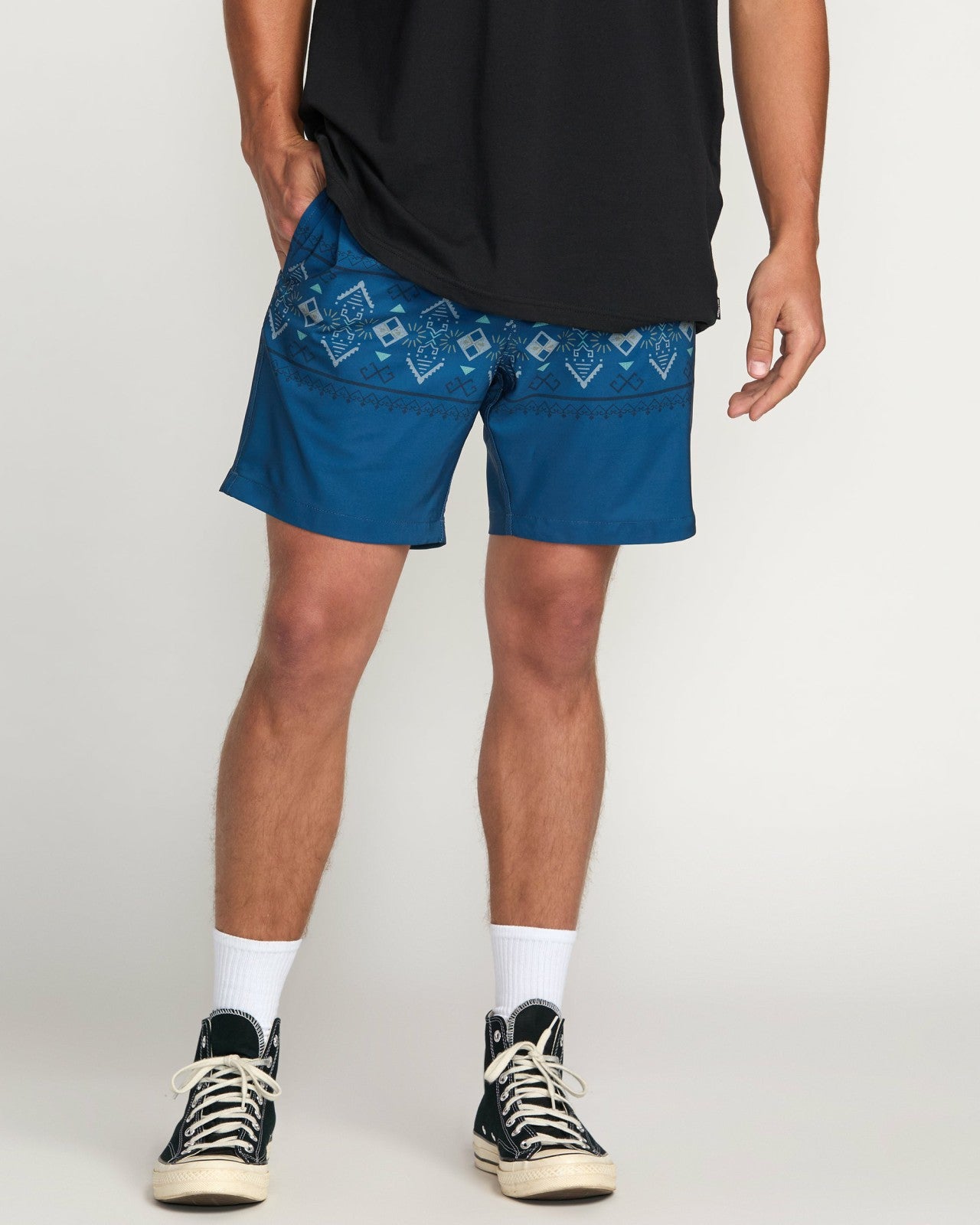 Surftrek Elastic Submersible 17" Hybrid Shorts - Deep Blue