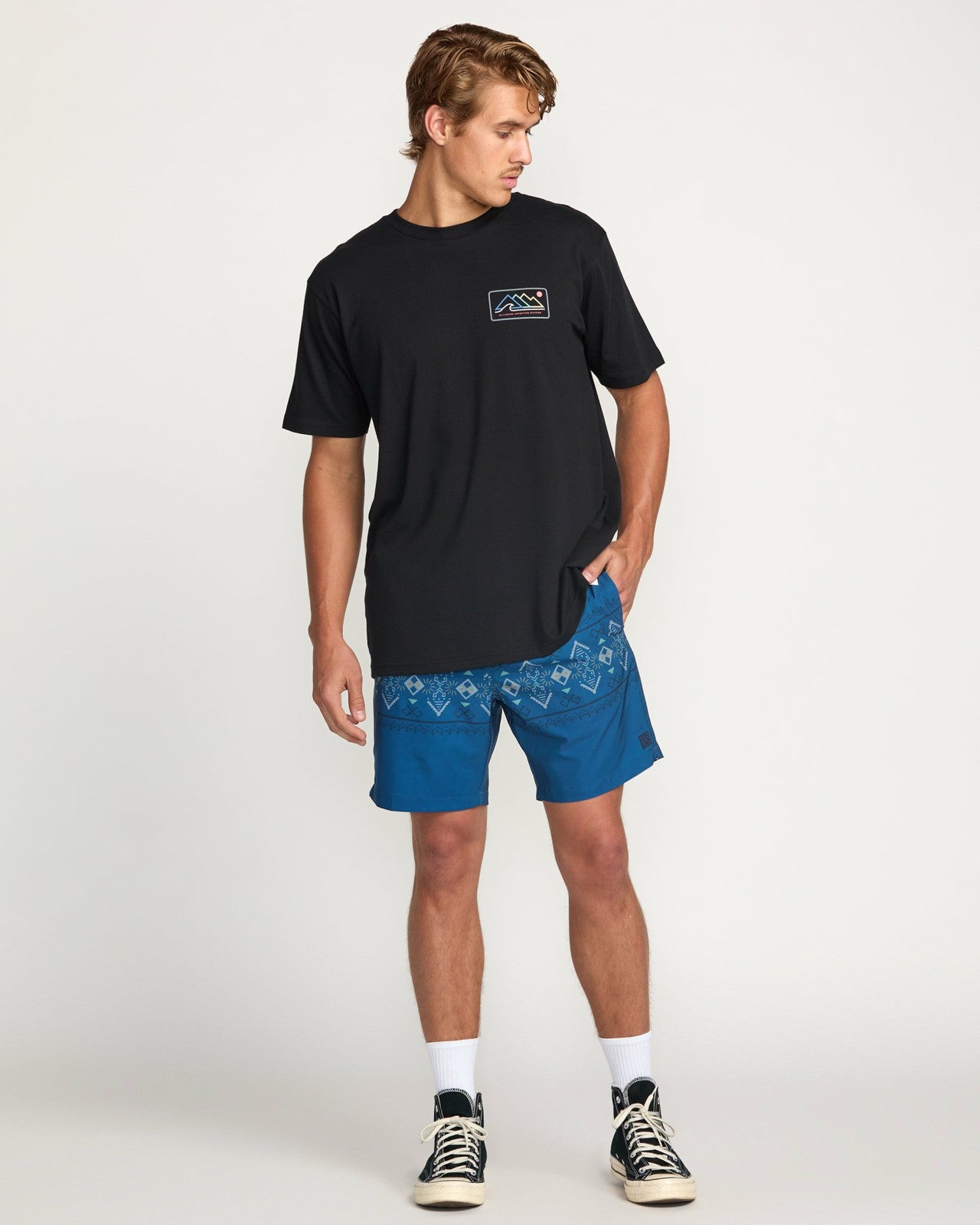 Surftrek Elastic Submersible 17" Hybrid Shorts - Deep Blue