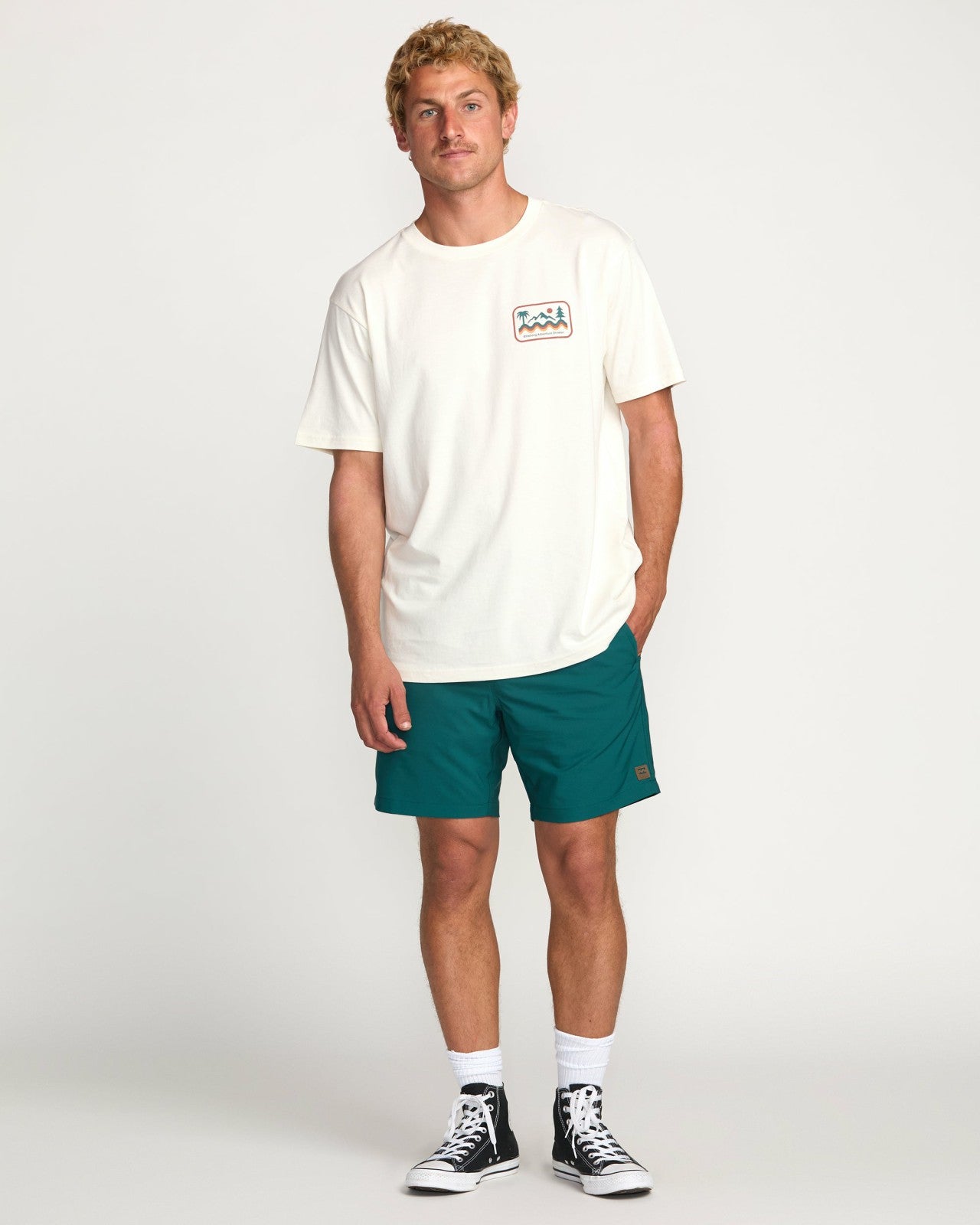 Surftrek Elastic Submersible 17" Hybrid Shorts - Marine