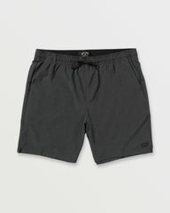 Surftrek Perforated Elastic 17" Hybrid Shorts - Black