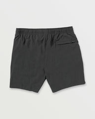 Surftrek Perforated Elastic 17" Hybrid Shorts - Black