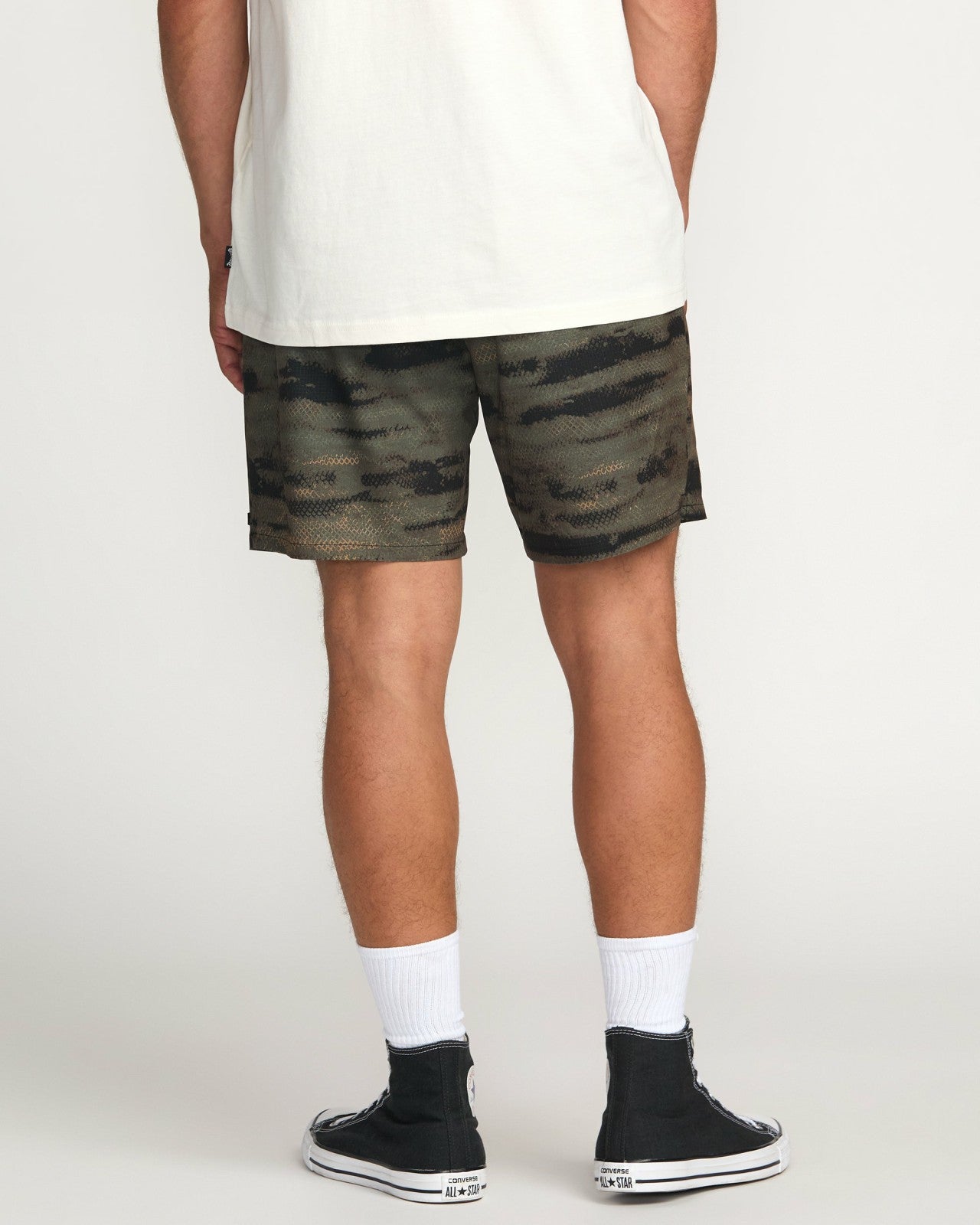 Surftrek Perforated Elastic 17" Hybrid Shorts - Dark Military