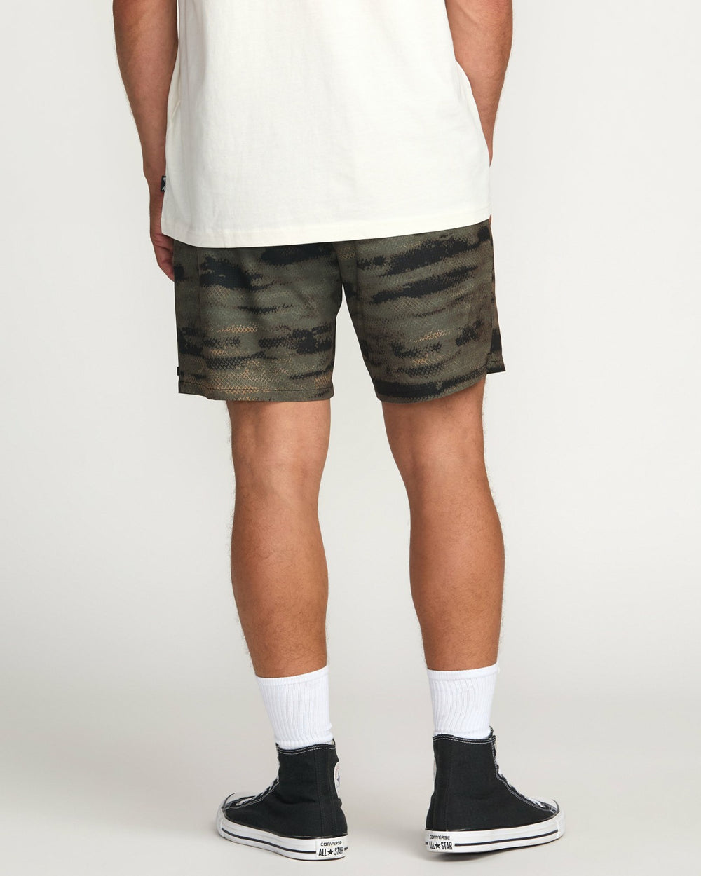 Surftrek Perforated Elastic 17" Hybrid Shorts - Dark Military