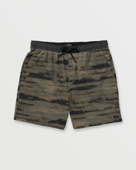 Surftrek Perforated Elastic 17" Hybrid Shorts - Dark Military